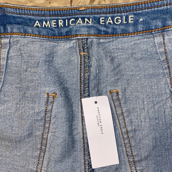 NWT American Eagle Outfitters Denim Micro Mini Super Hi-Rise A-Line Skirt size 0 - Picture 11 of 13